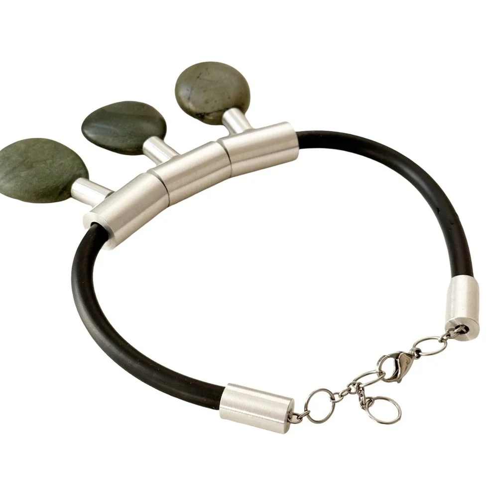 Whitney Museum Boho Statement Necklace Large Trendy Carnaval Handmade Sea Stones - Picture 8 of 16